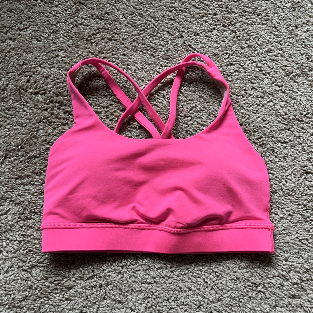 Lululemon Energy Bra Neon Pink 4